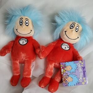 Dr. Seuss Thing 1 & Thing 2 Plush Dolls - Red and Blue